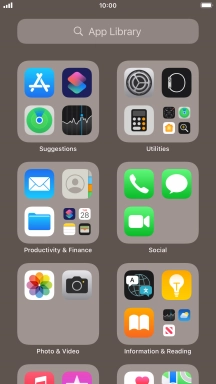 Press the required app.