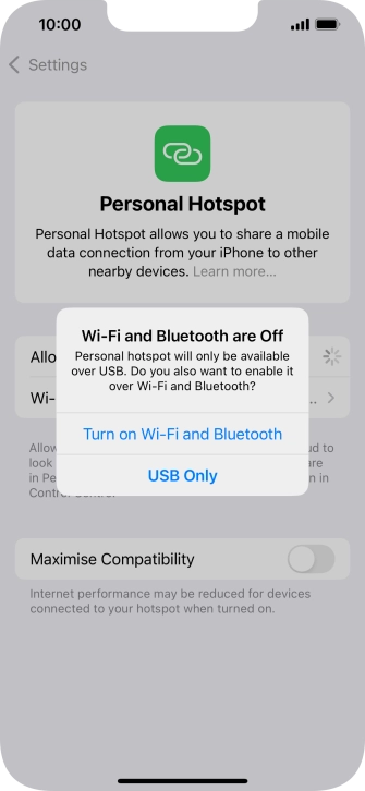 If Wi-Fi is turned off, press Turn on Wi-Fi and Bluetooth.