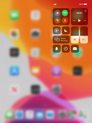 Press the required function to open an application or turn the function on or off.