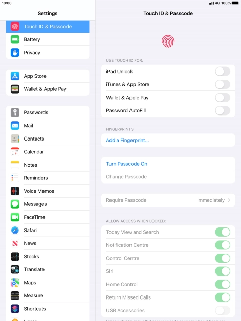 Press Add a Fingerprint... and follow the instructions on the screen to add your fingerprint.