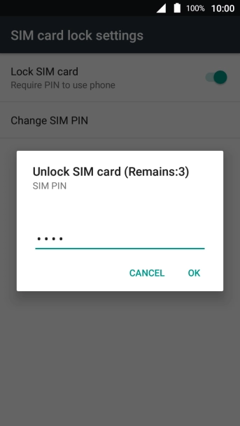 Key in your PIN and press OK.