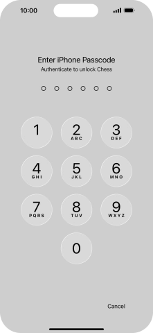 Use the phone lock code you created. The app is now no longer locked.
