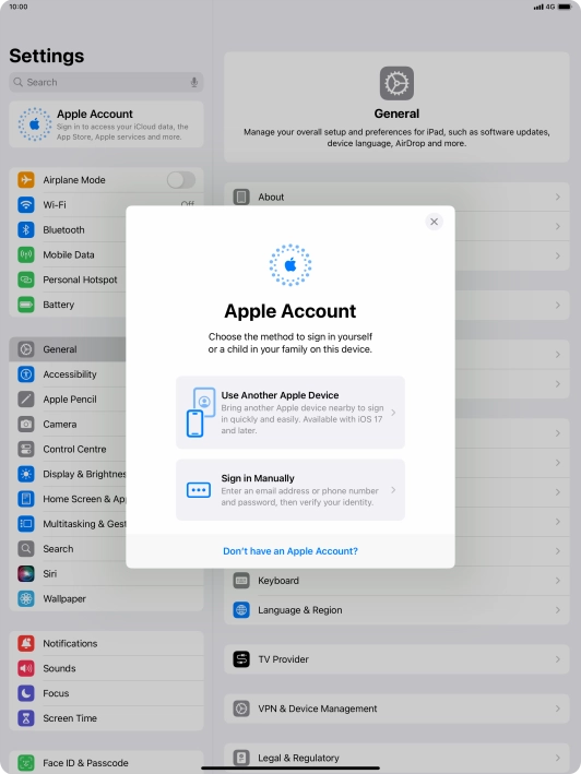 Press Sign in Manually.