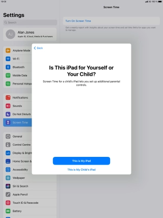 Press This is My iPad.