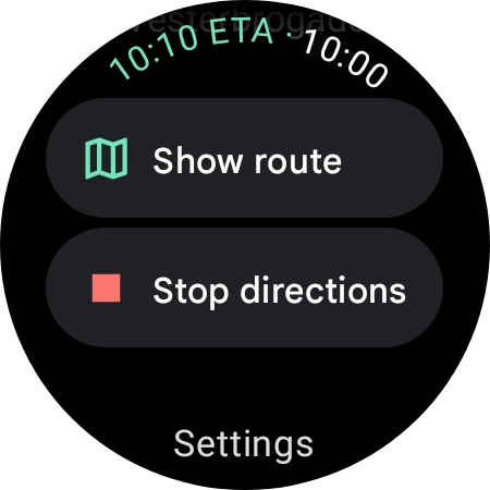 Press Stop directions.