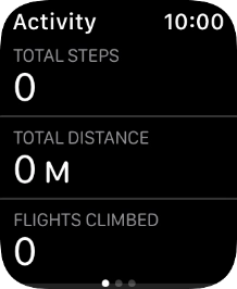 Keep sliding upwards and follow the instructions on the screen to see an activity summary for the current week or to adjust the daily activity goal.