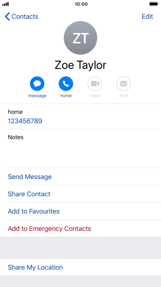 Press the Home key to return to the home screen.