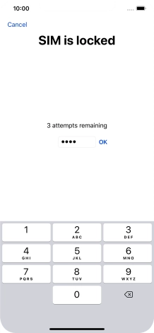 If your SIM is locked, key in your PIN and press OK.