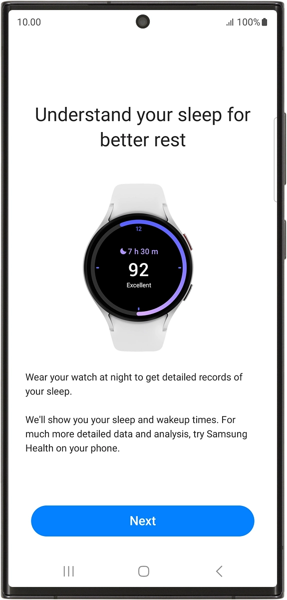 On your phone: Press Next.