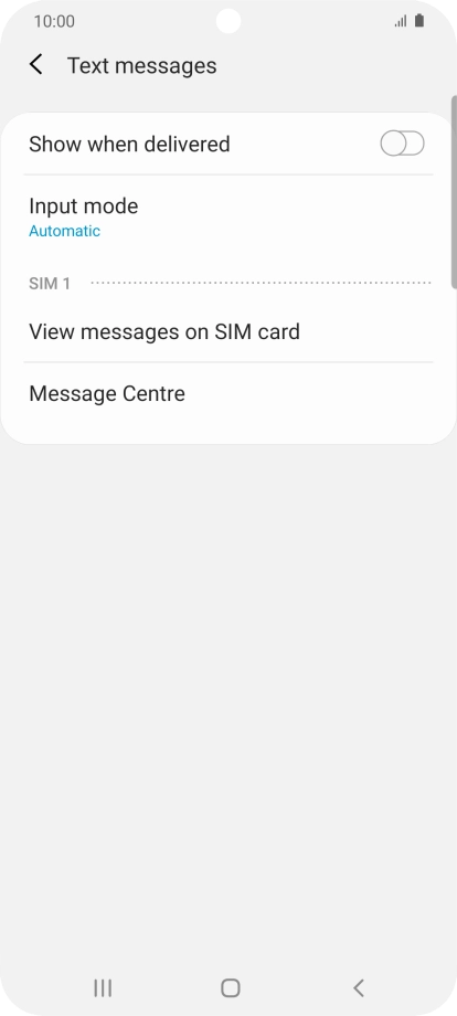 Press Message Centre.