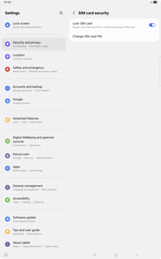 Press the indicator next to 