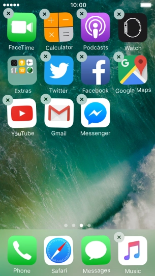 Press the delete icon.