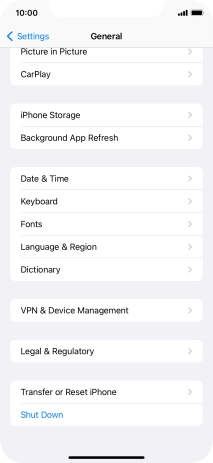 Press Transfer or Reset iPhone.