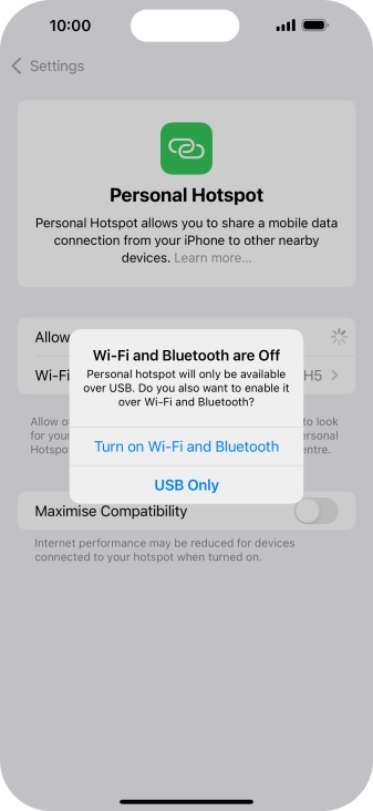 If Wi-Fi is turned off, press Turn on Wi-Fi and Bluetooth.