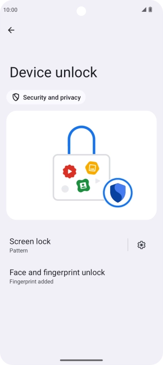 Press Screen lock and key in the additional phone lock code you created earlier.
