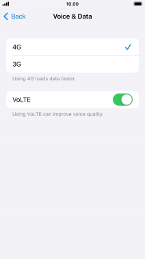 To turn on use of 4G primarily, press 4G.