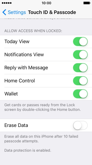 Press the indicator next to 