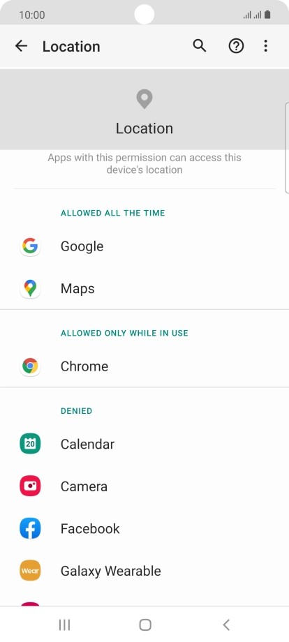 Press the required app.