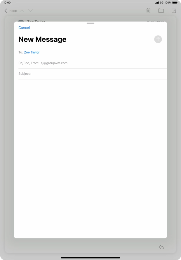 Press Subject: and key in the required subject.