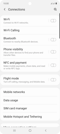 Press Mobile networks.
