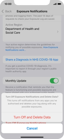 Press Turn Off and Delete Data.