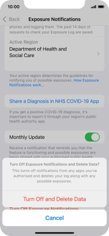 Press Turn Off and Delete Data.