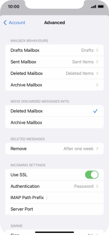 Press the indicator next to 