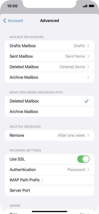Press the indicator next to 