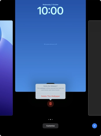 Press Delete This Wallpaper.