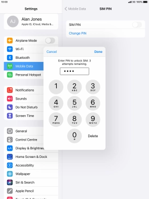Key in your PIN and press Done.