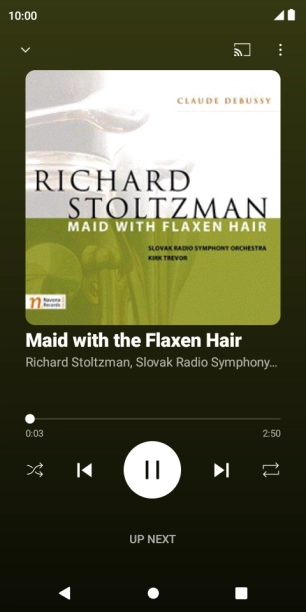 Press arrow right to go to the next audio file.