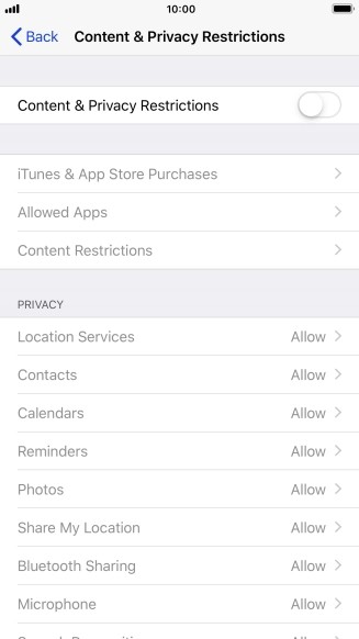 Press the indicator next to 