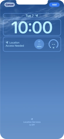 To customise the way the lock screen date is displayed, press the date widget and follow the instructions on the screen to select the required widget display mode.