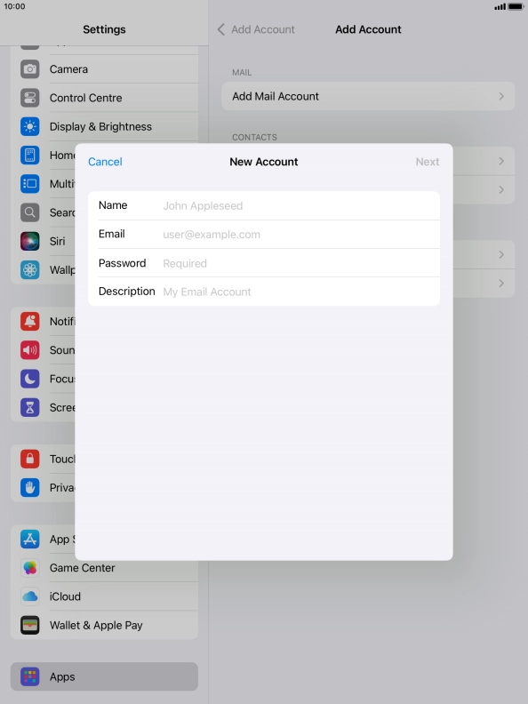 Press Name and key in the required sender name.