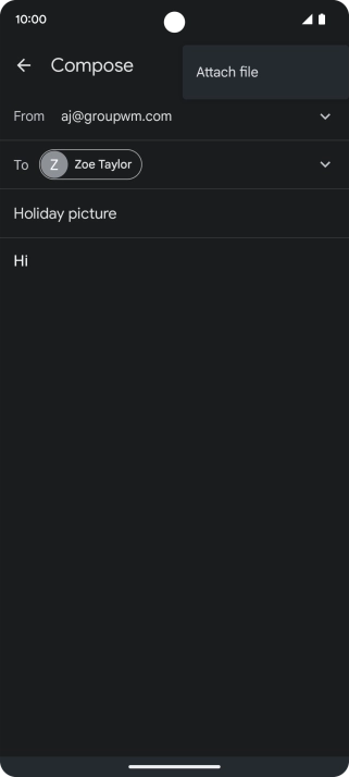 Press Attach file and go to the required folder.