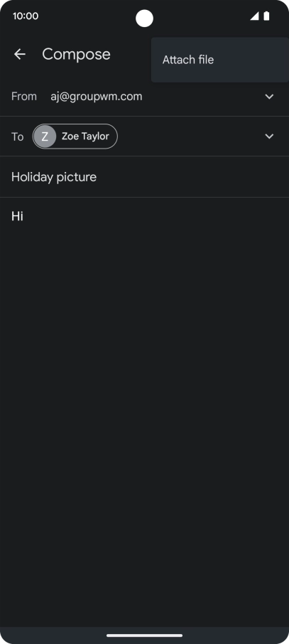 Press Attach file and go to the required folder.