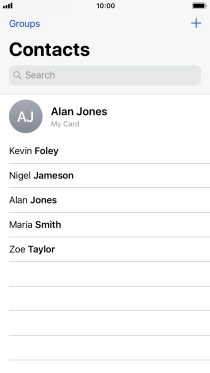 Press the new contact icon.