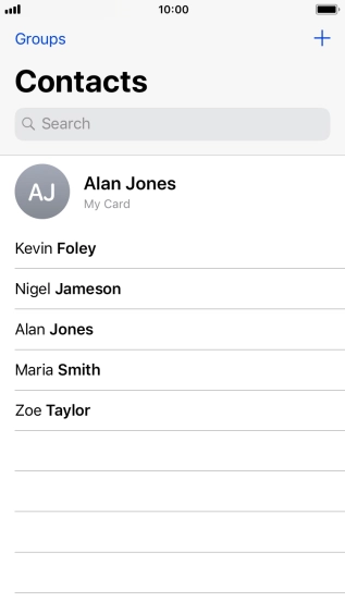 Press the new contact icon.