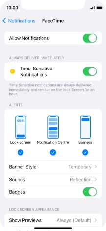 Press the indicator next to 