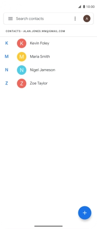 Press the menu icon.