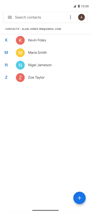 Press the menu icon.