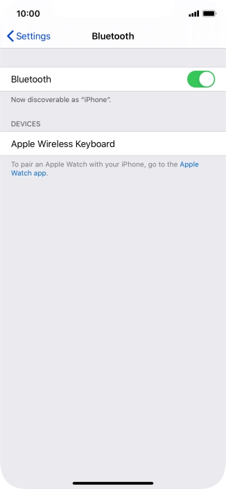 Press the required Bluetooth device and follow the instructions on the screen to pair the device with your phone.