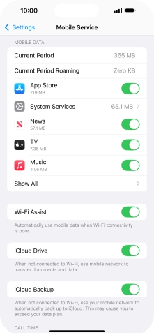 Press the indicator next to 