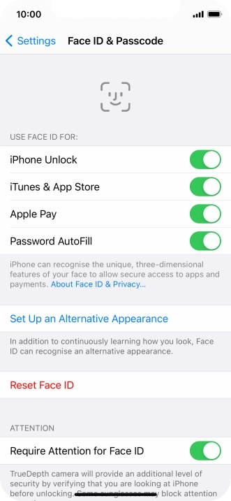 Press the indicator next to 