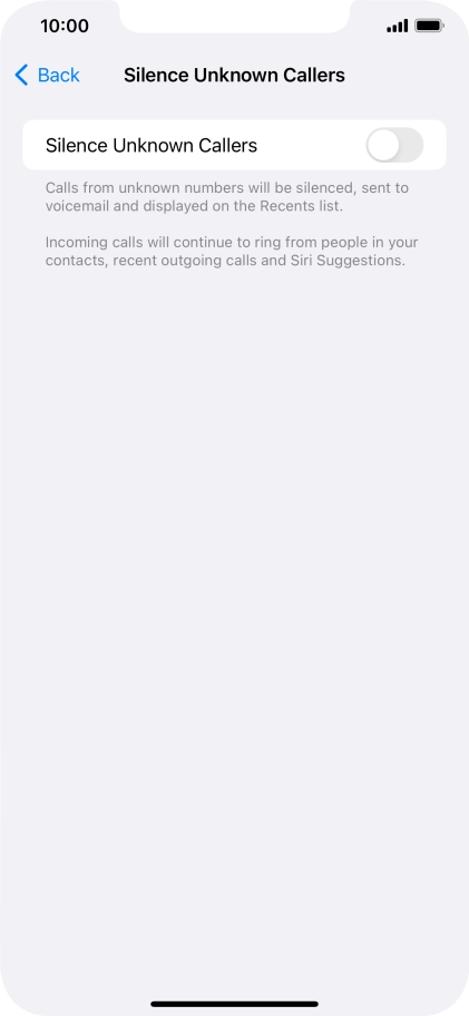 Press the indicator next to 