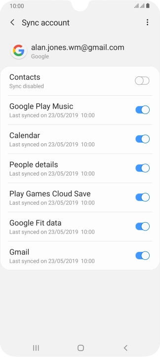 Press the indicator next to 