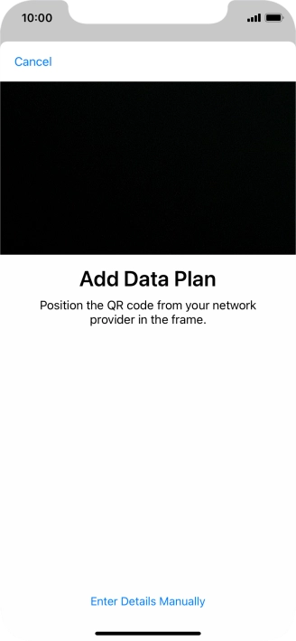 Place the QR code you've received inside the phone camera frame to scan the code.