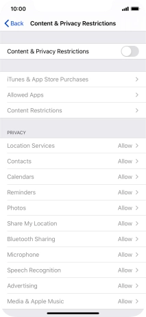 Press the indicator next to 