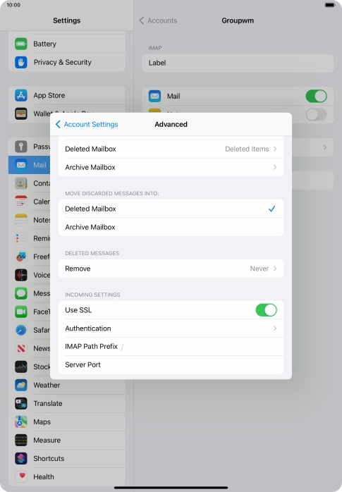 Press Authentication.