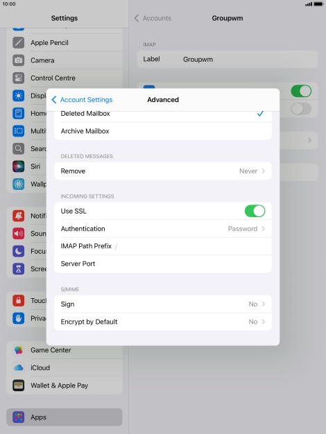 Press Authentication.